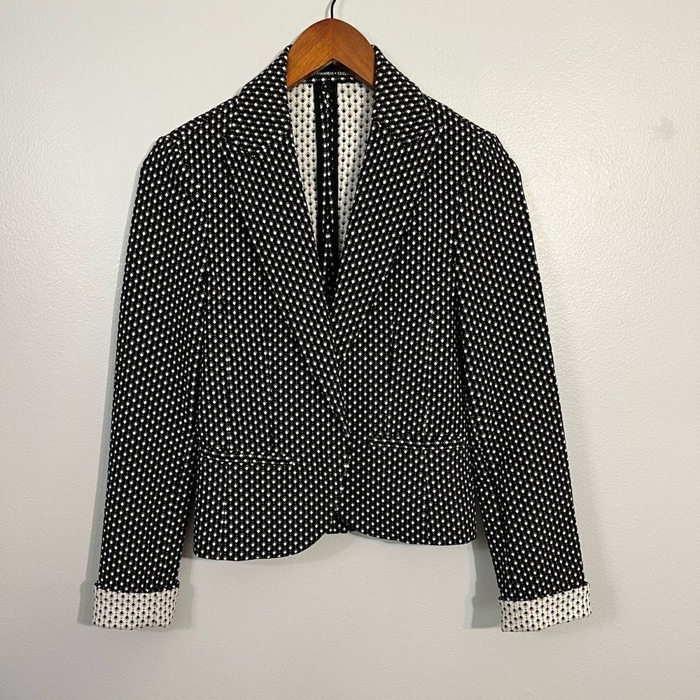 Amanda +‎ Chelsea Diamond Print Blazer